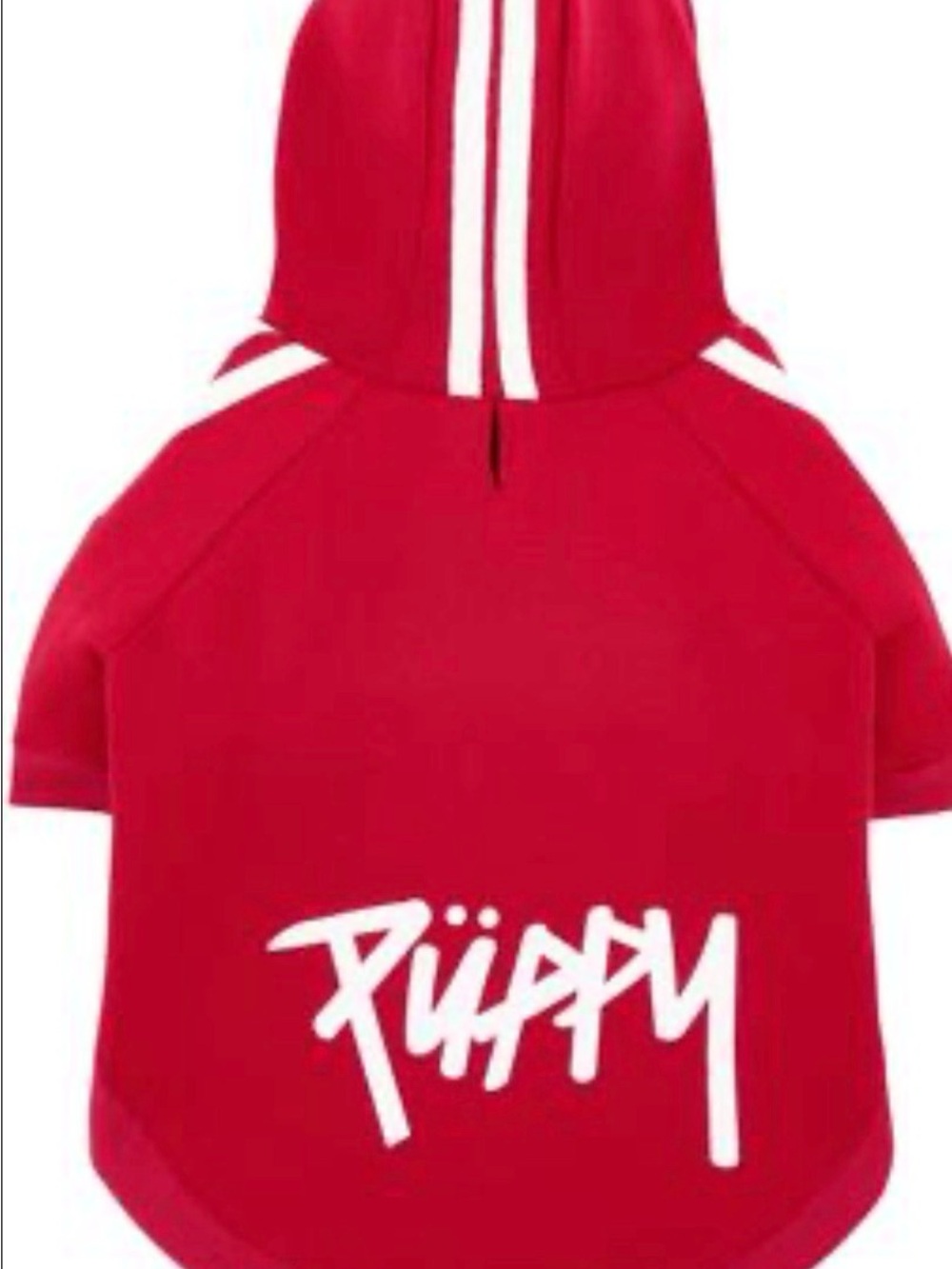 Dogs Red Hoodie Top with White Script Logo